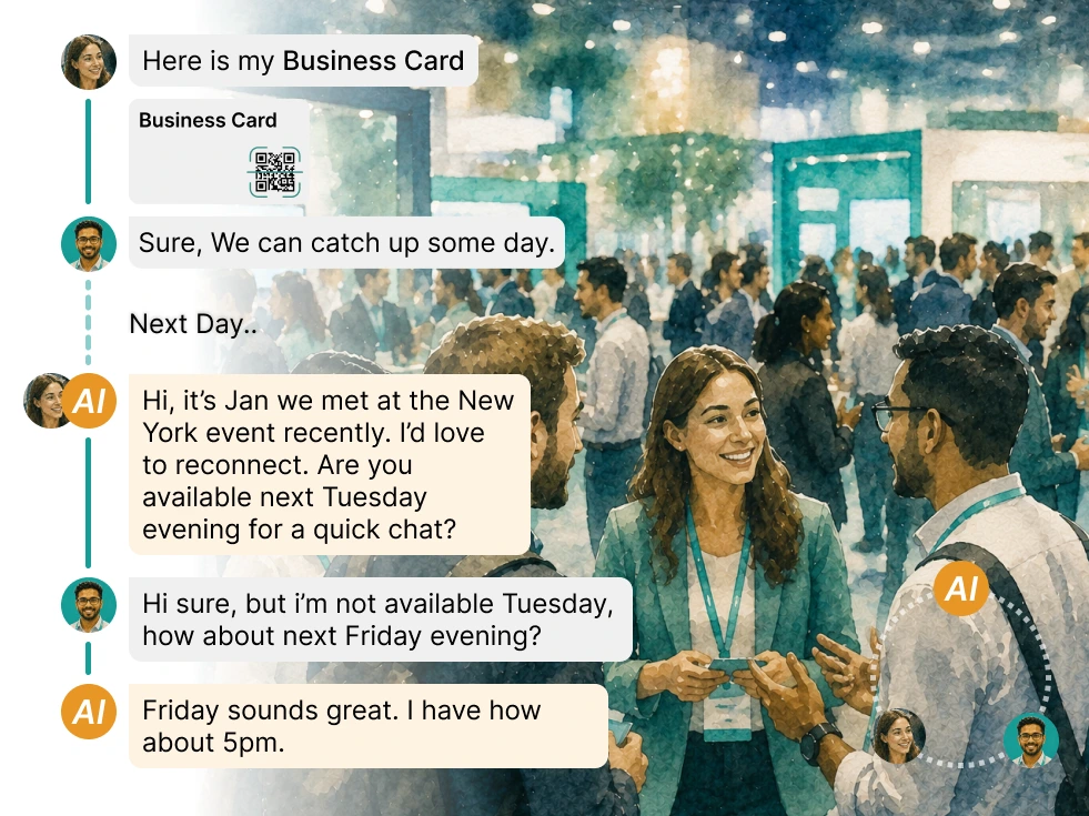 Business Card Scan to Follow-ups and Meeting booking Automation with AI project cover